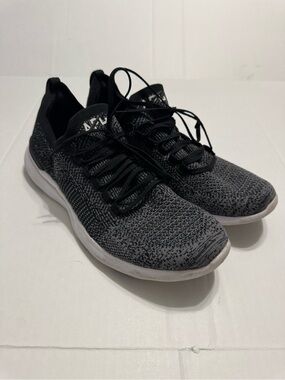 APL Athletic Propulsion Labs TechLoom Breeze Black White Marl Running Shoes 10.5